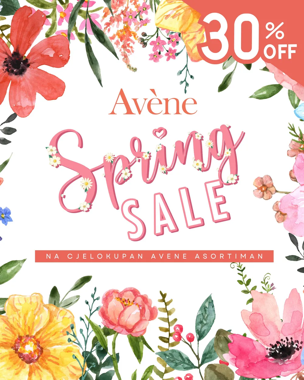 Social media content - Avene_ Mart_ 2025 Popust - Instagram post (1)