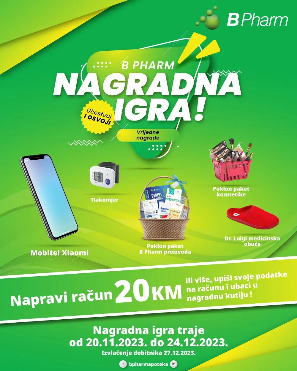Social media content - B-Pharm-Nagradna-Igra-Plakat--Za-Instagram