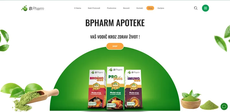 B Pharm website preview