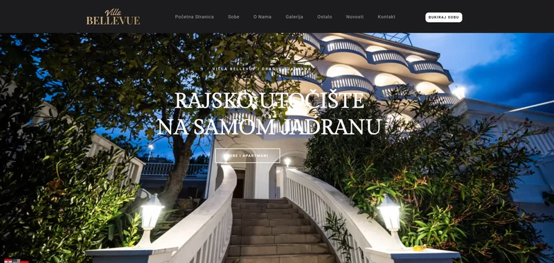 Villa Bellevue website preview