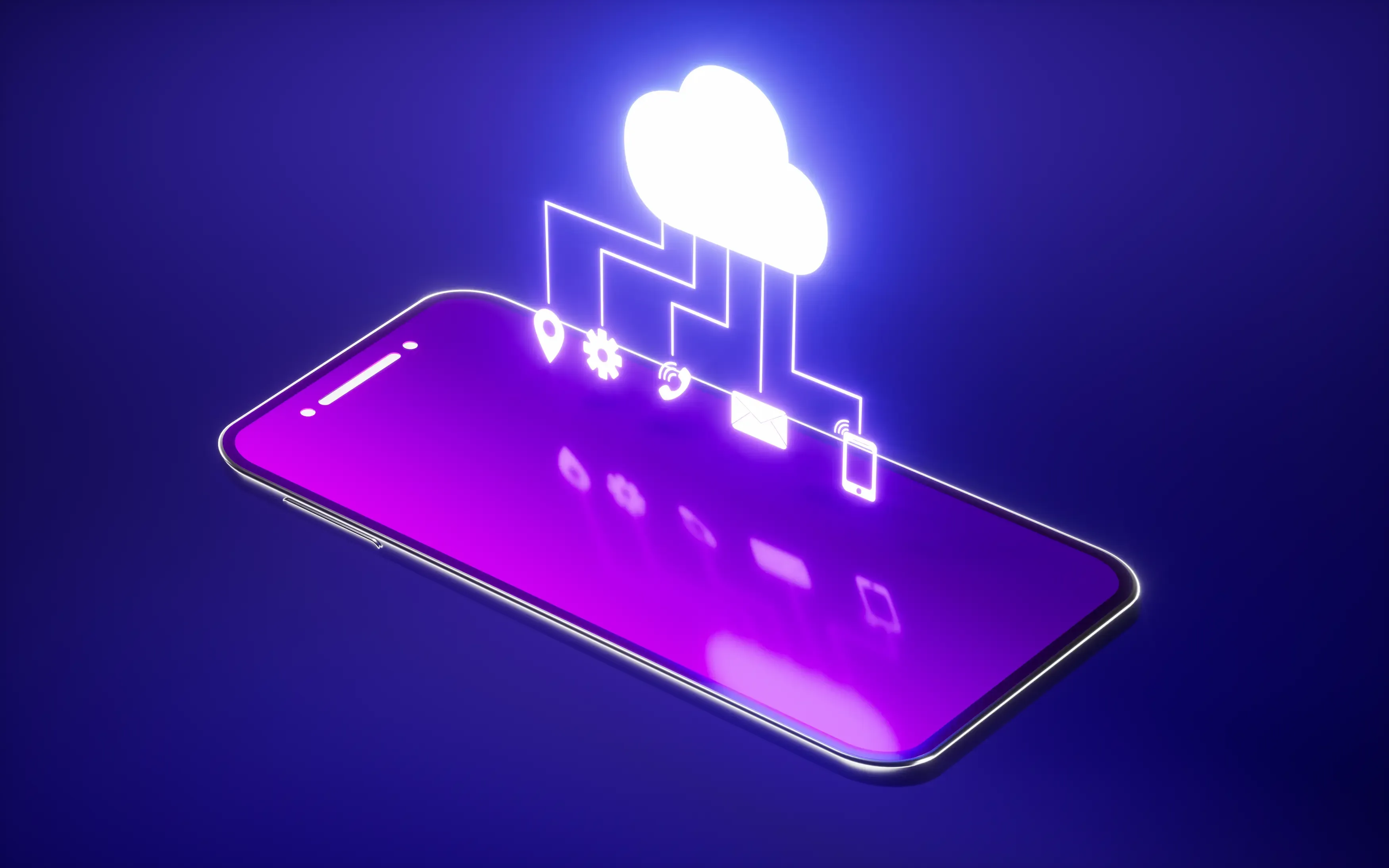 Indigo Cloud rješenja bento pozadina