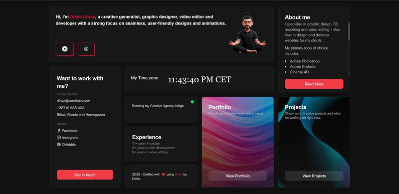 iamdinko website preview