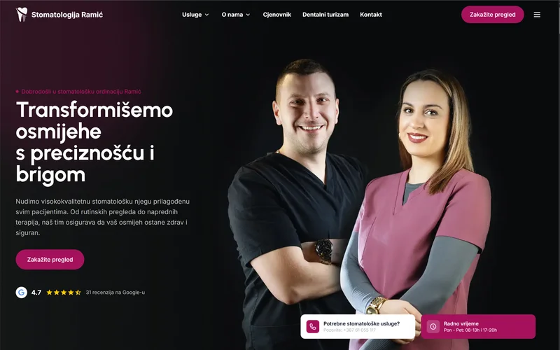 Stomatologija Ramić website preview